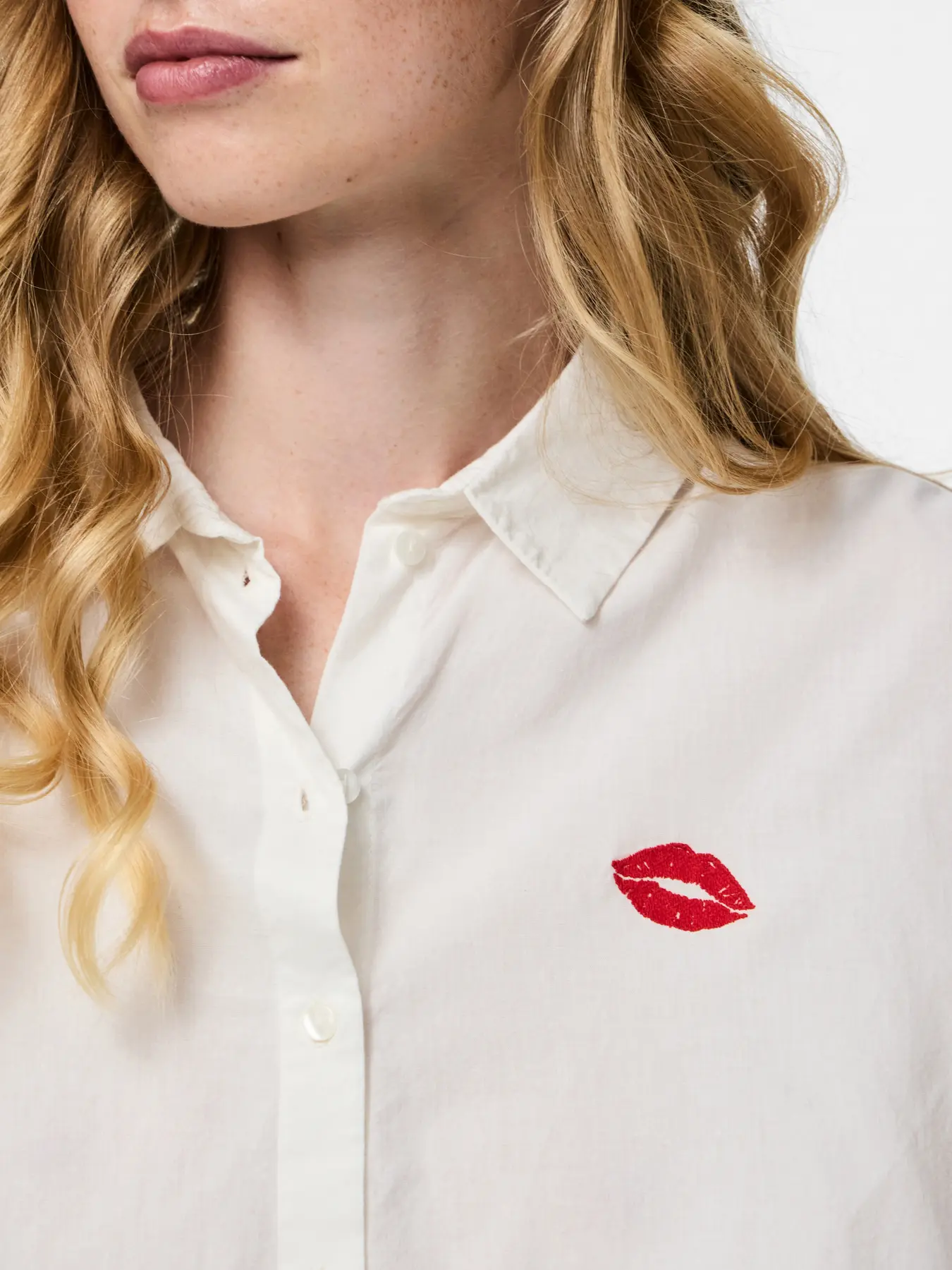 Camisa JANNE Pieces Cloud Dancer 2