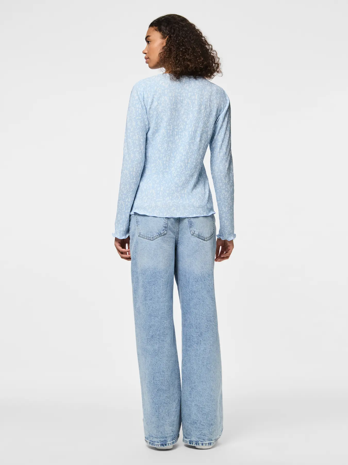 Top FLORA Pieces Cashmere Blue 1