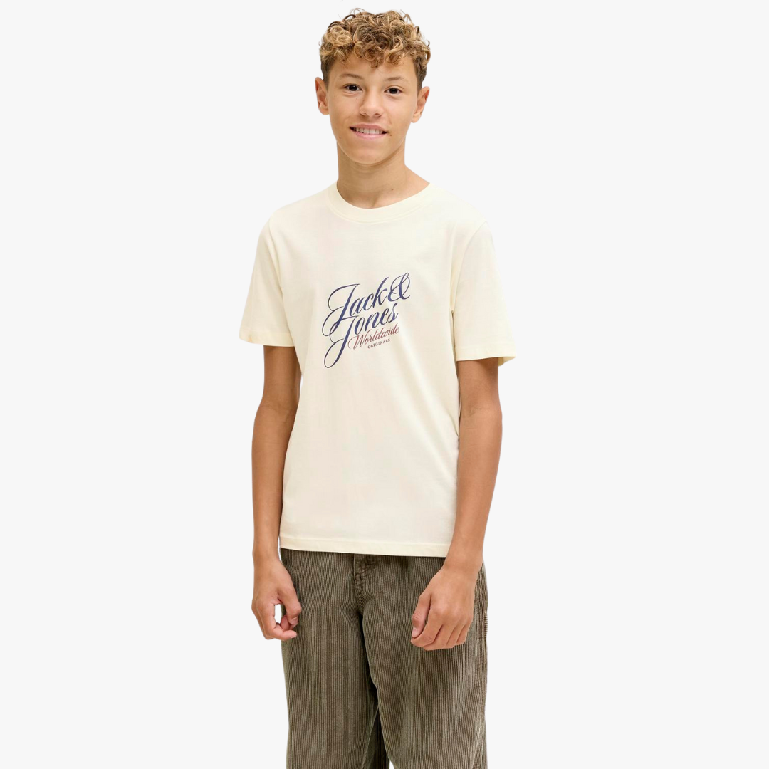 T-Shirt WOOD Jack&Jones Junior Antique White 0