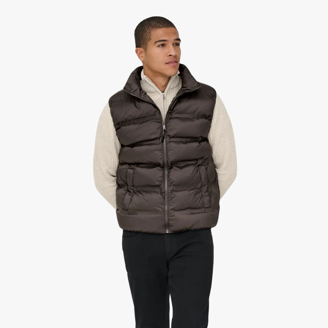 Colete UNION Only&Sons Coffe Bean