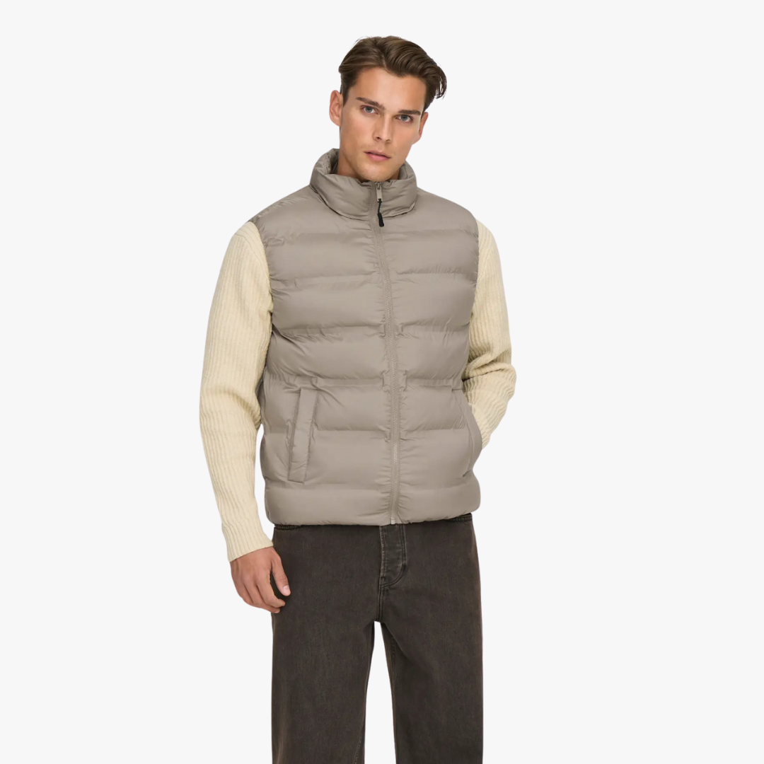 Colete UNION Only&Sons Desert Taupe