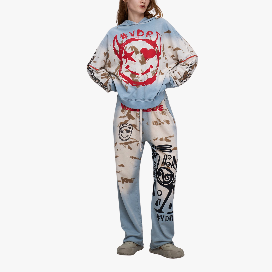 Calças 18002 Blue Beige VDR 0