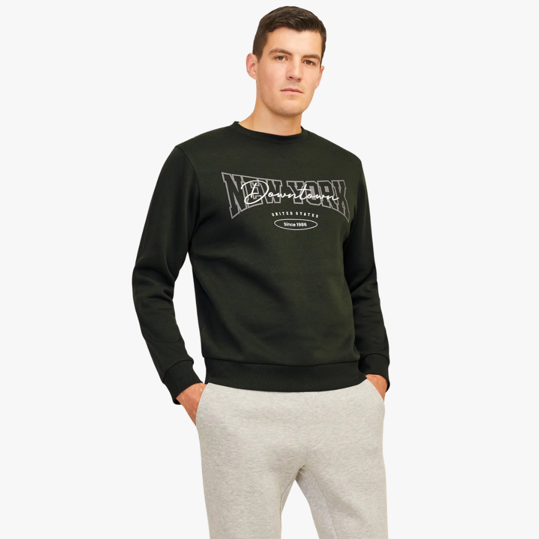 Sweat NEWYORK Jack&Jones Rebel Kombu Green 0