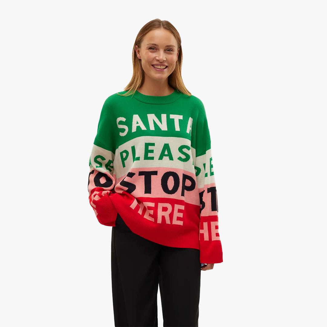 Camisola SANTA TEXT Vero Moda Jelly Bean  3