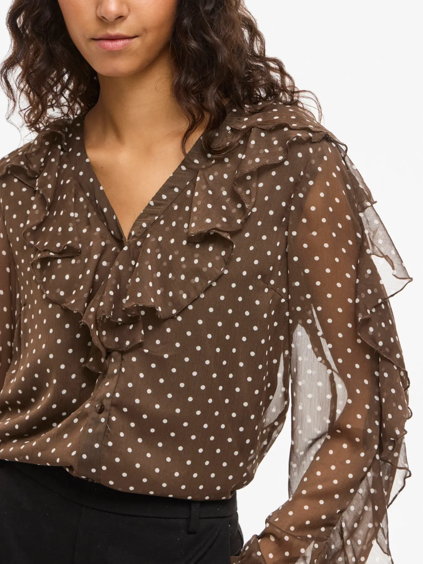 Blusa HARLEY Vila Chocolate Brown 1