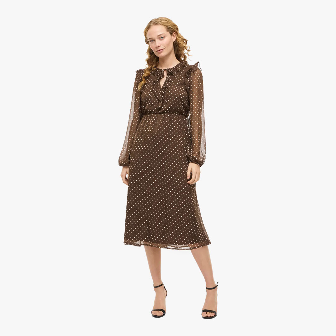 Vestido HARLEY Vila Chocolate Brown 0