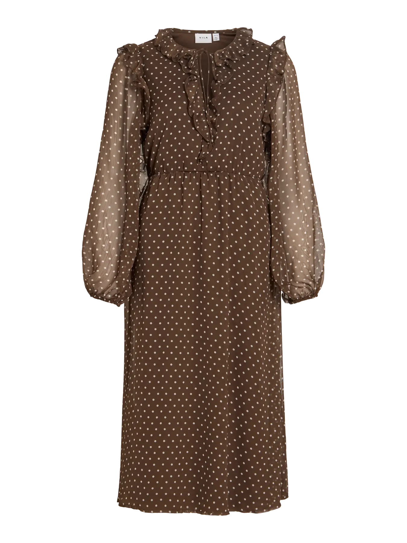 Vestido HARLEY Vila Chocolate Brown 3