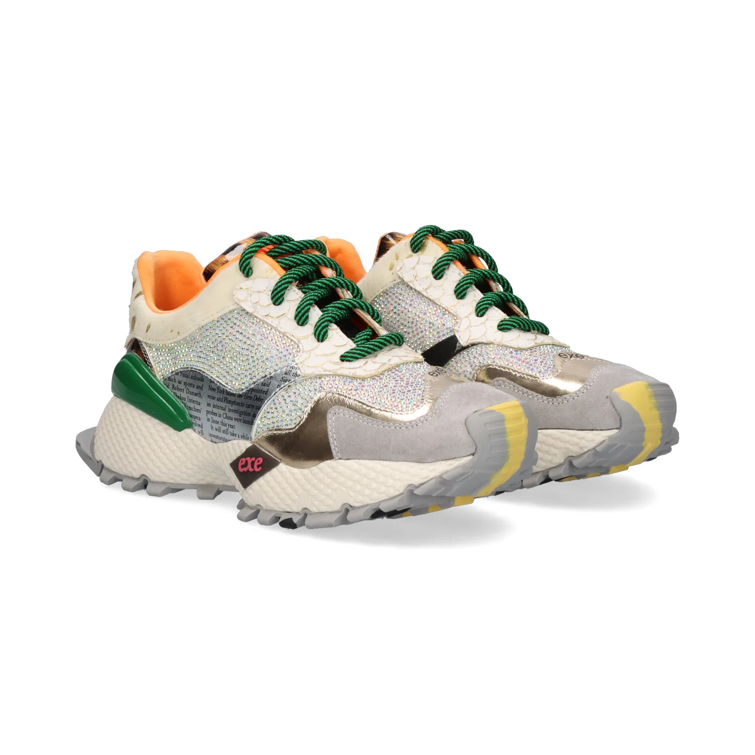 Sapatilhas 8830-1 Exé Grey Gold 0