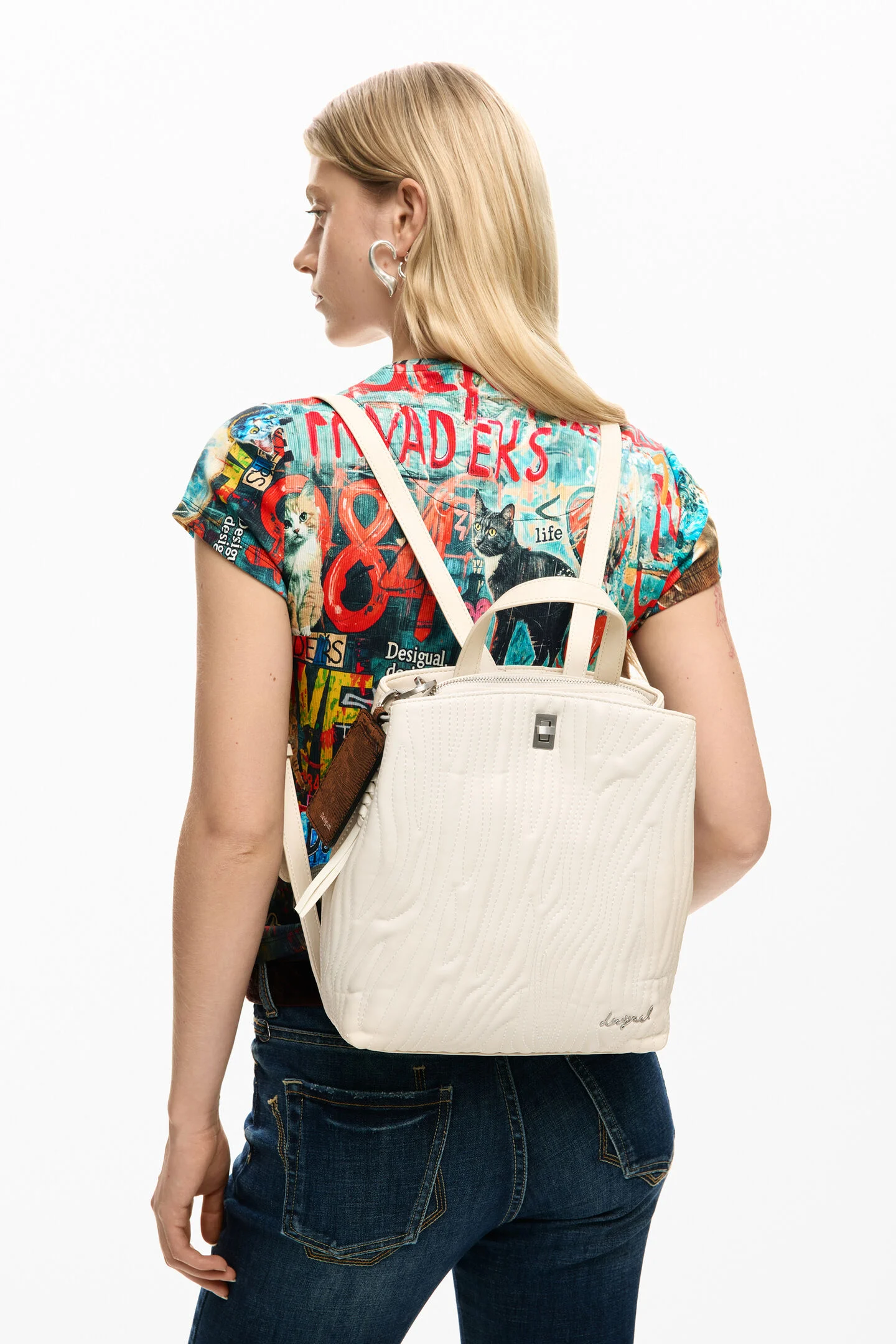 Mochila LUENA Desigual Beige 4