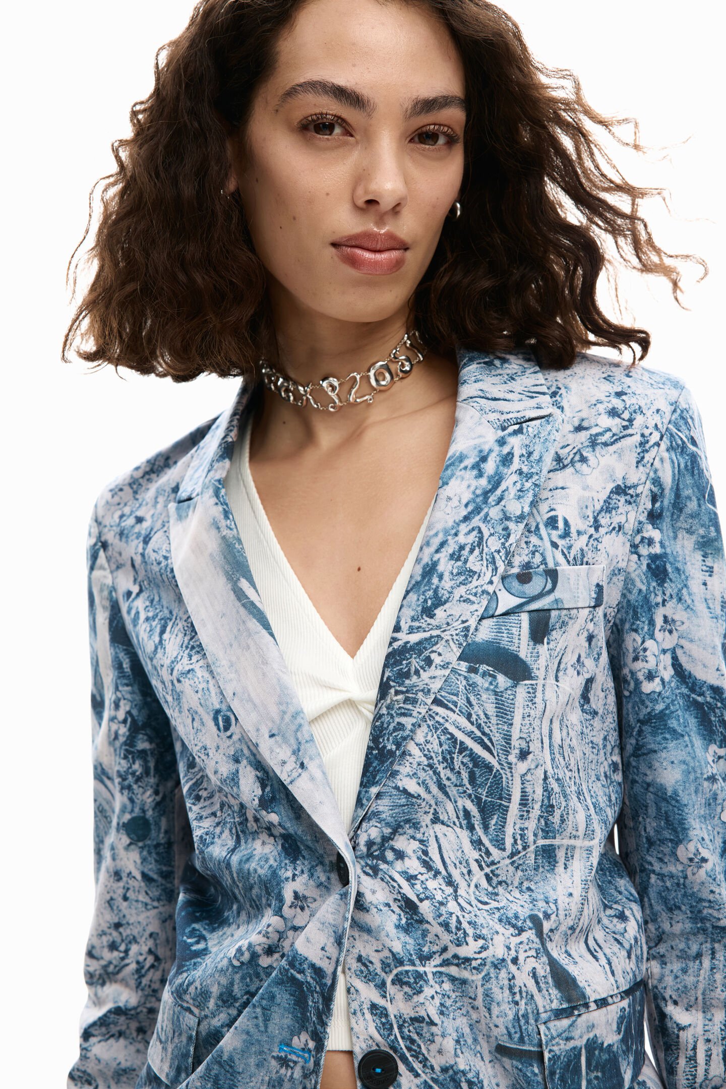 Blazer CASSI Desigual Gris Azulado 2