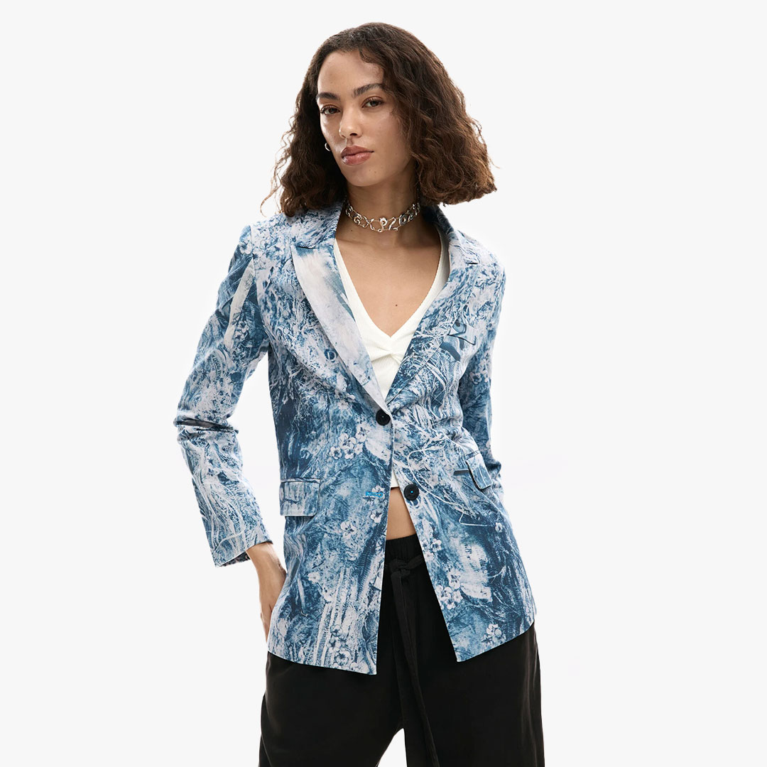 Blazer CASSI Desigual Gris Azulado 0