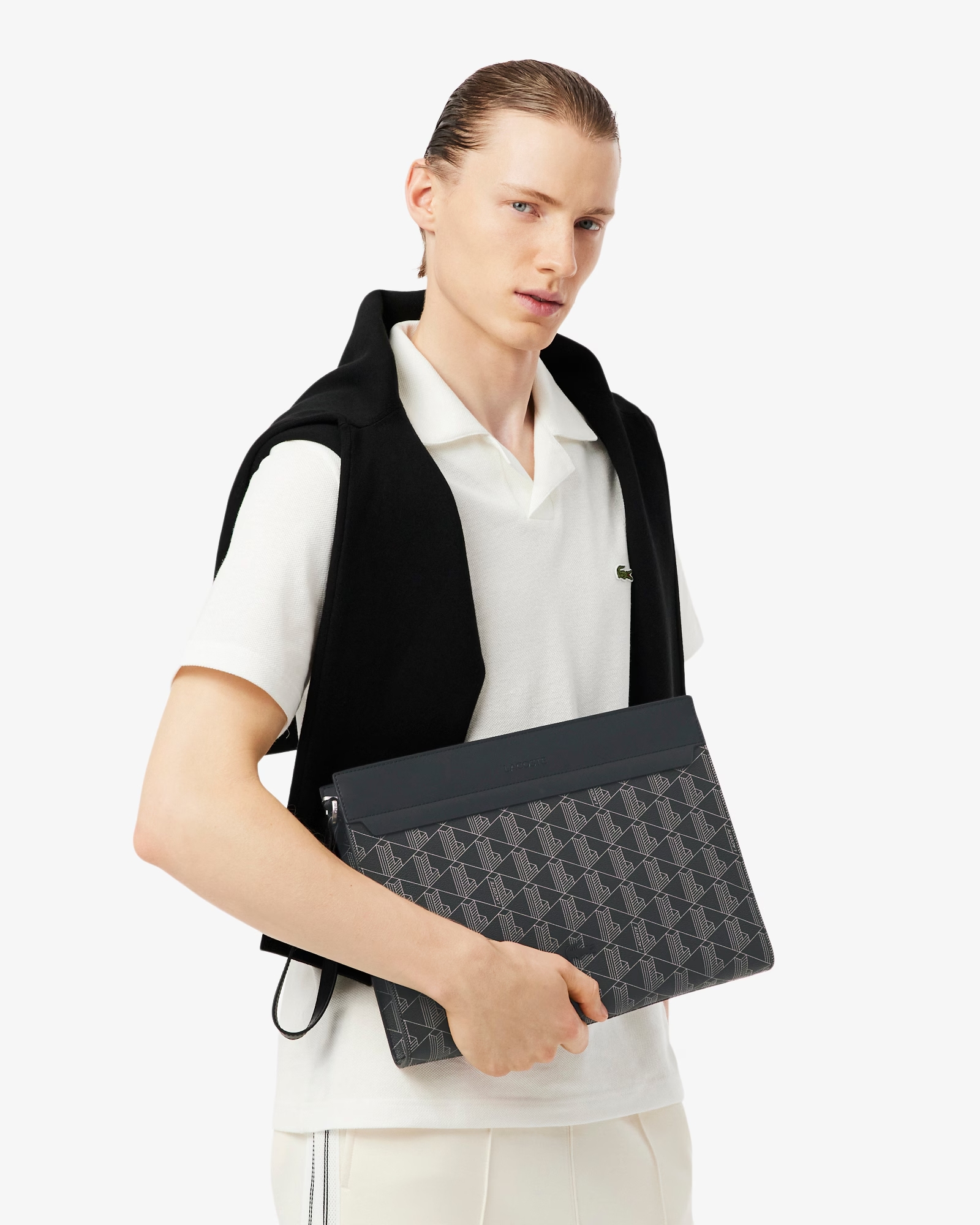 Mala THE BLEND Lacoste Noir Gris 5