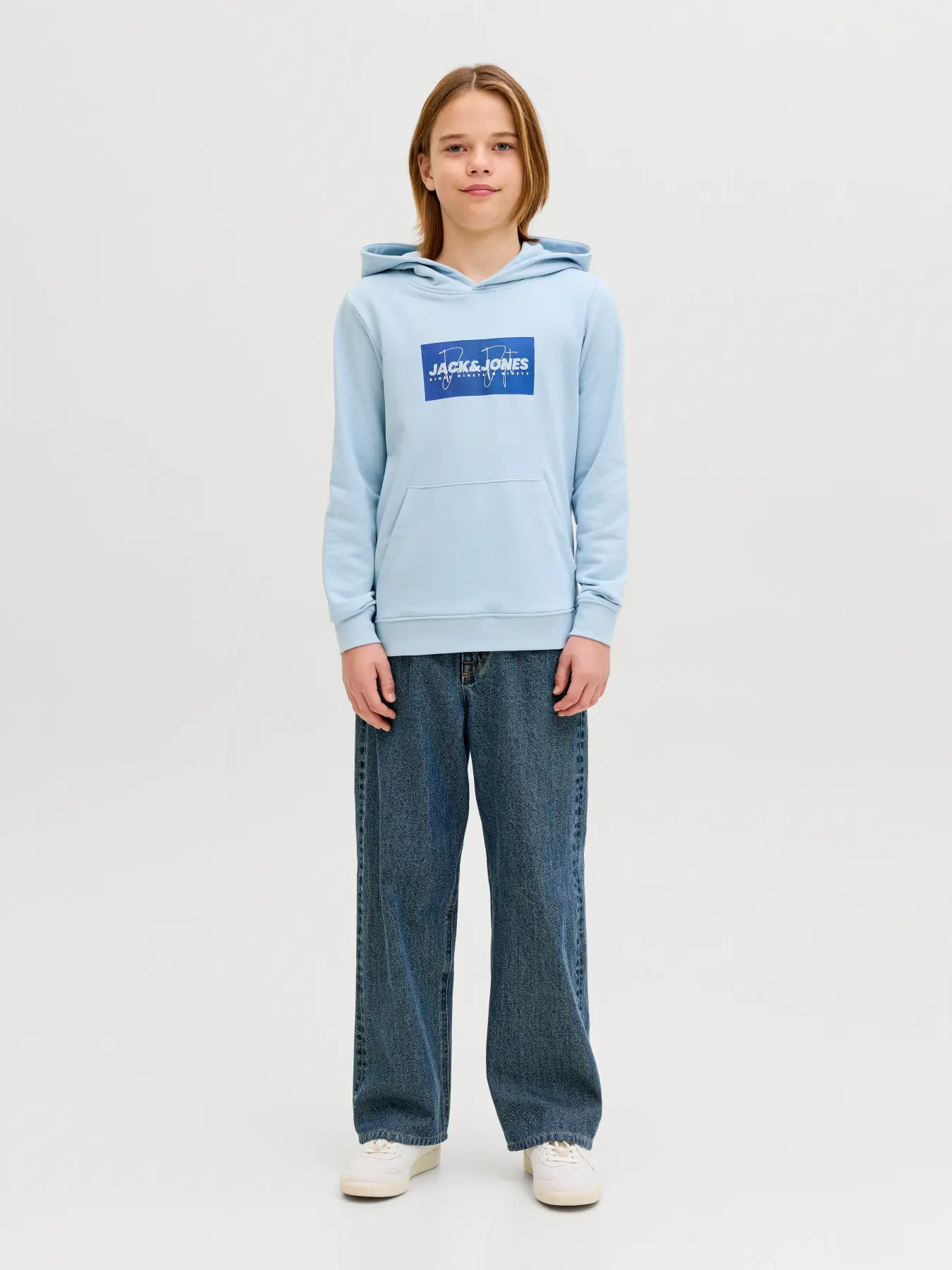 Hoodie COLE Jack&Jones Junior Celestial Blue 1