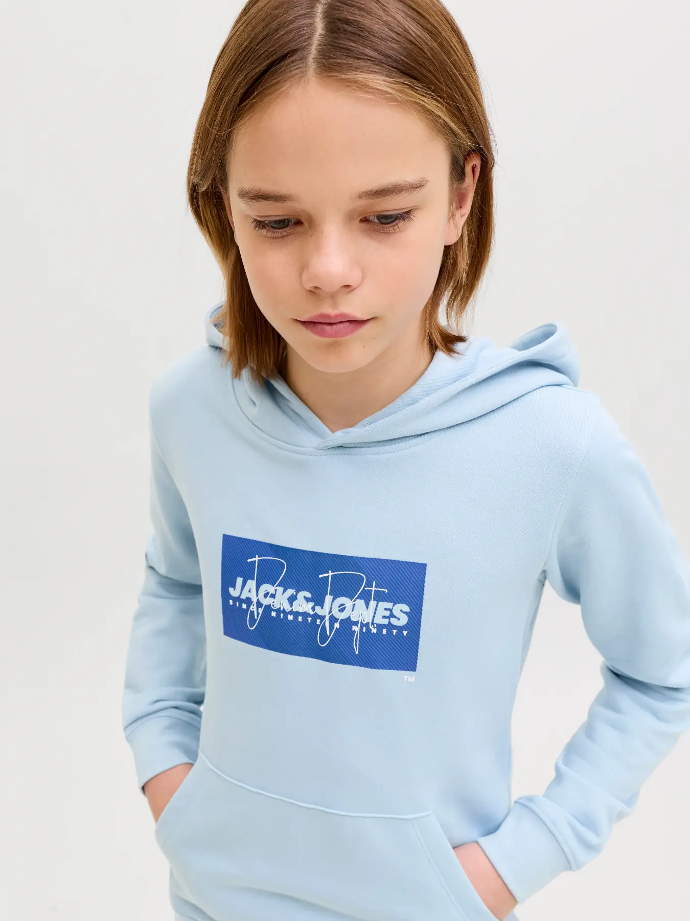 Hoodie COLE Jack&Jones Junior Celestial Blue 4