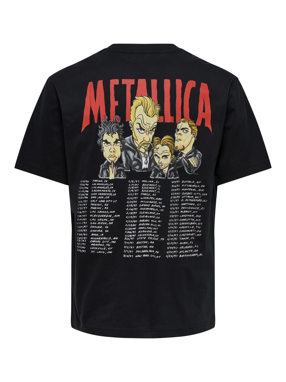 T-shirt METALLICA Only&Sons Jet Black 1