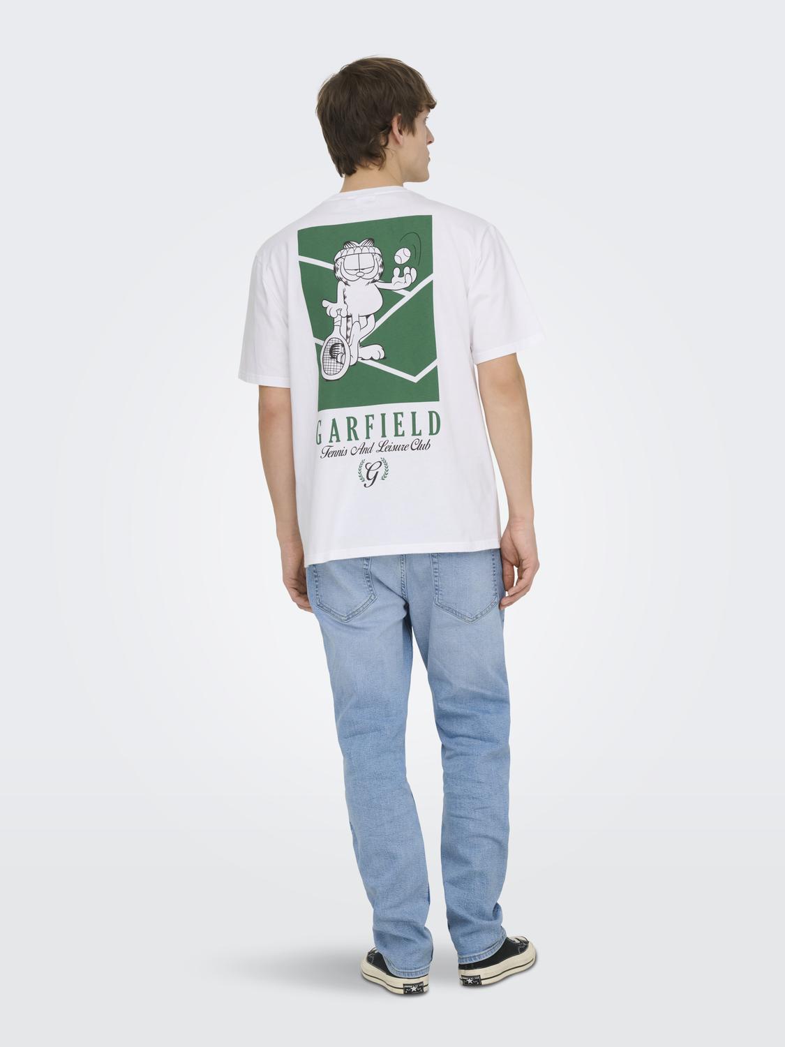 T-shirt GARFIELD Only&Sons Bright White 5