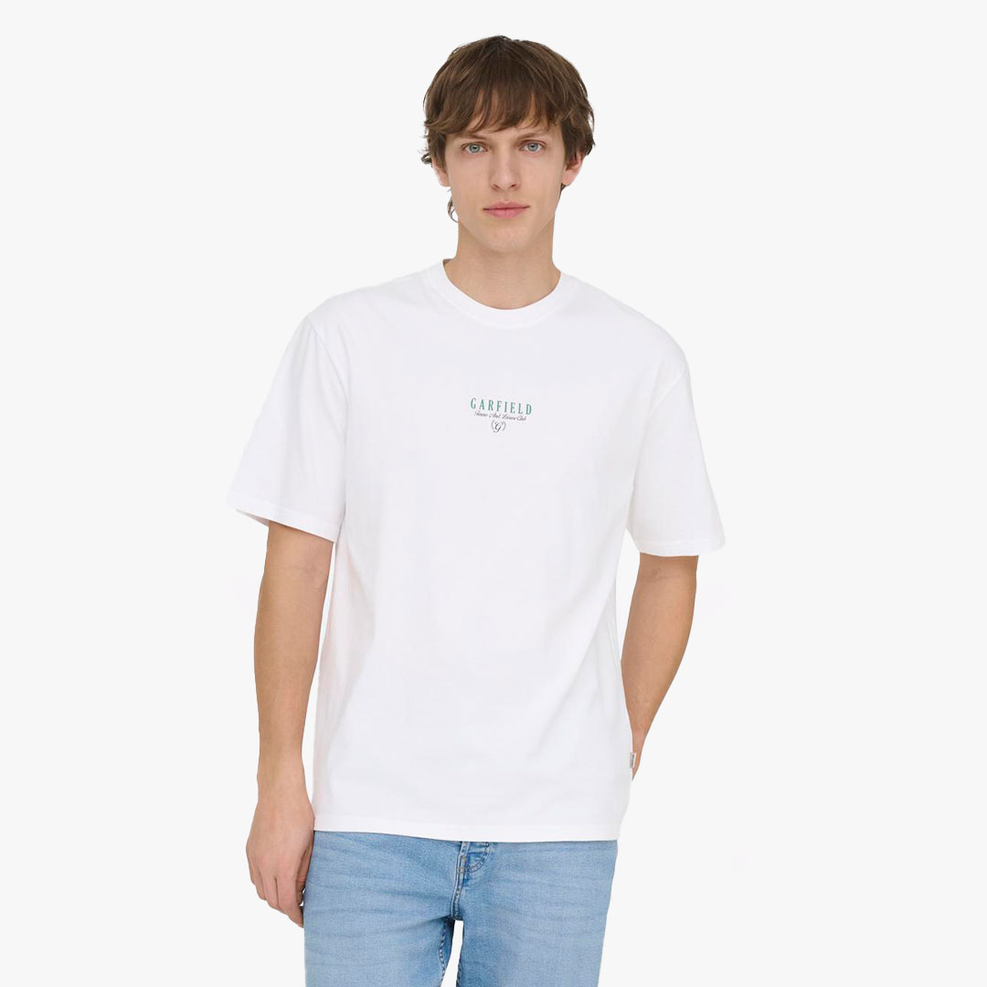 T-shirt GARFIELD Only&Sons Bright White 0