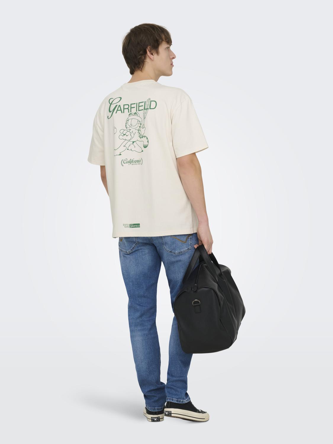 T-shirt GARFIELD Only&Sons Cloud Dancer 3