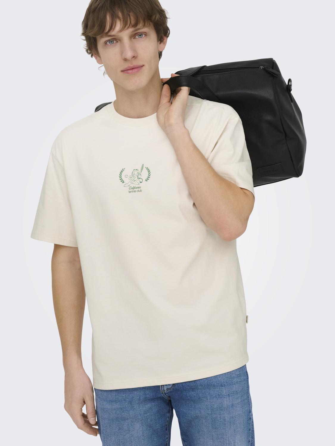 T-shirt GARFIELD Only&Sons Cloud Dancer 2