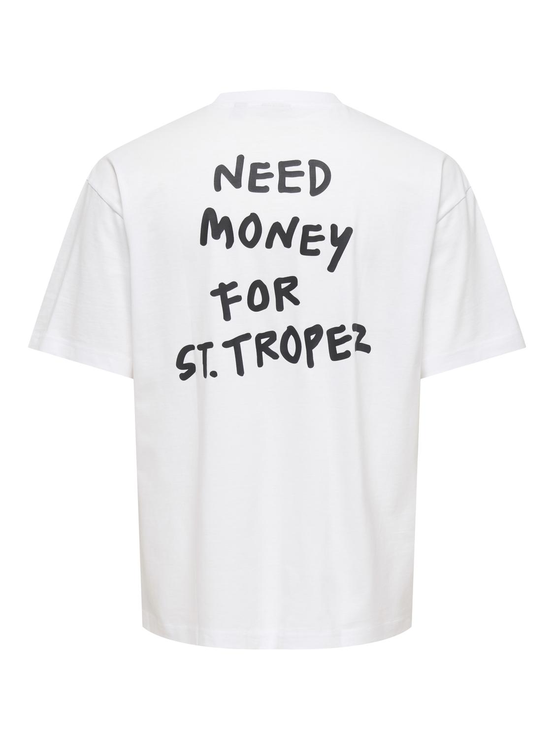 T-shirt MONEY Only&Sons Bright White 1