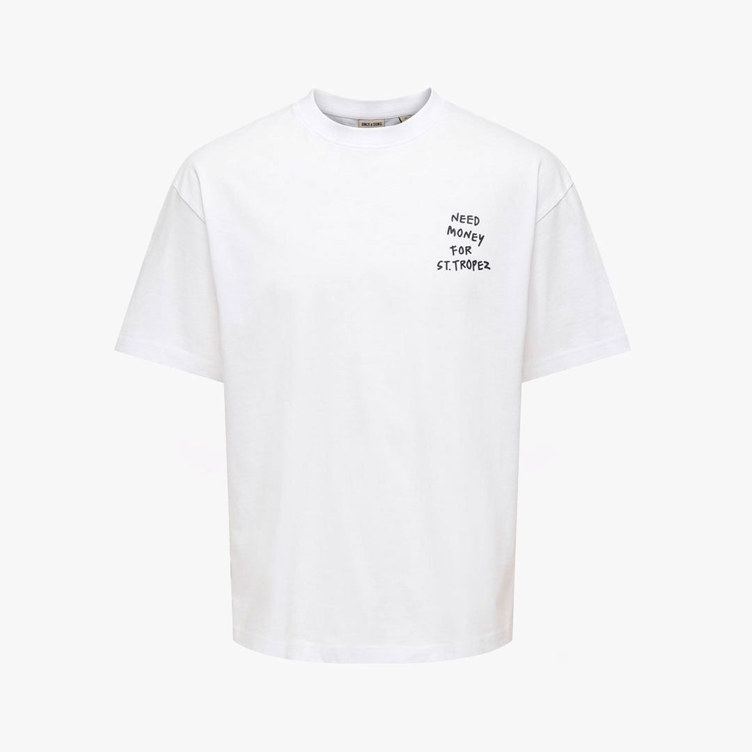 T-shirt MONEY Only&Sons Bright White 0