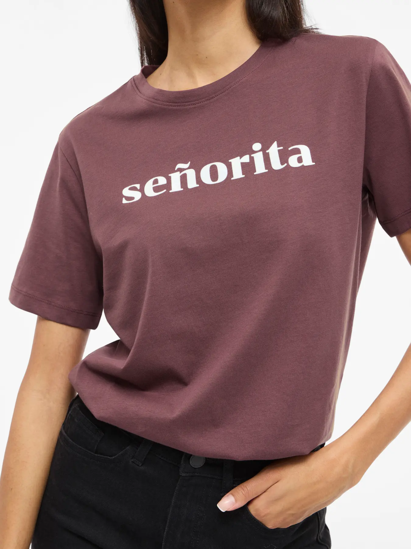 T-shirt SYBIL Vila Plum Wine 2