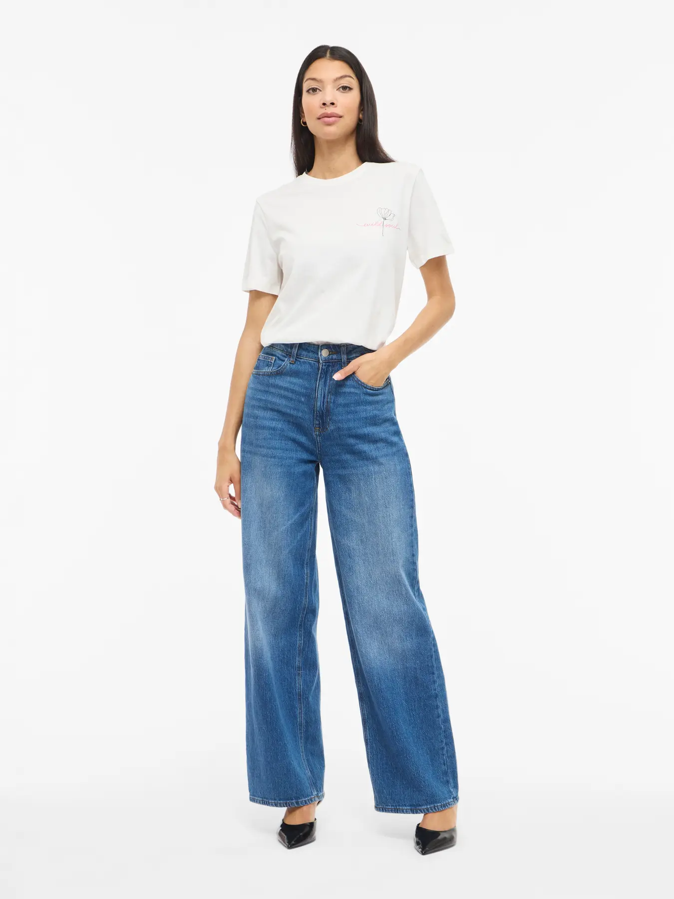 T-shirt SYBIL Vila Snow White 4