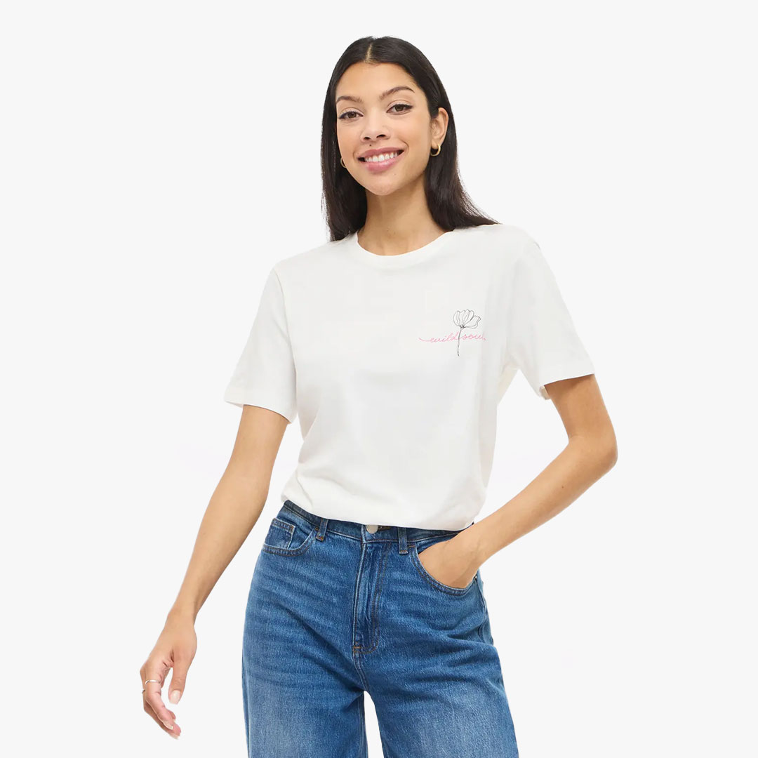 T-shirt SYBIL Vila Snow White 1