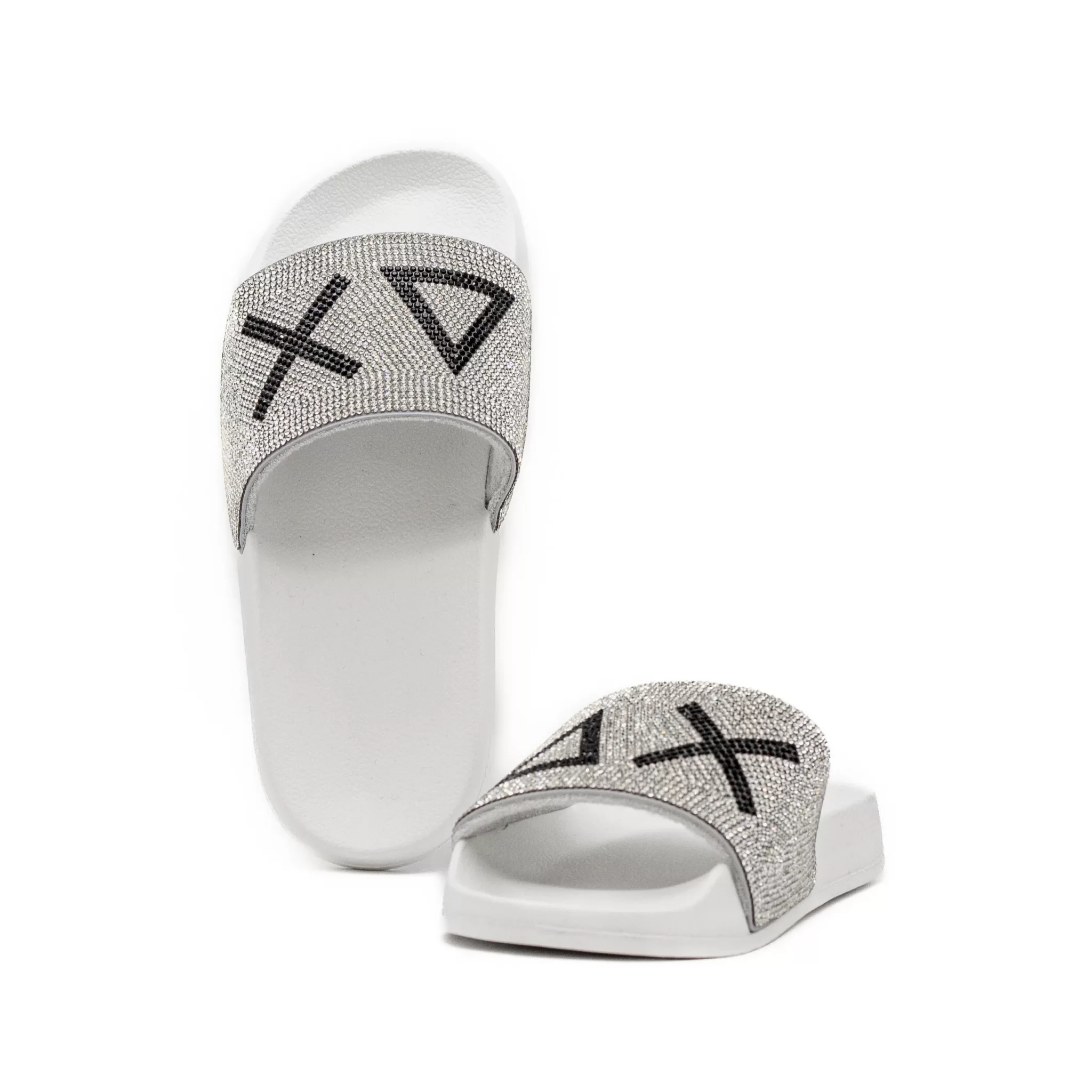 Chinelos STRASS LOGO Sun68 Bianco 4