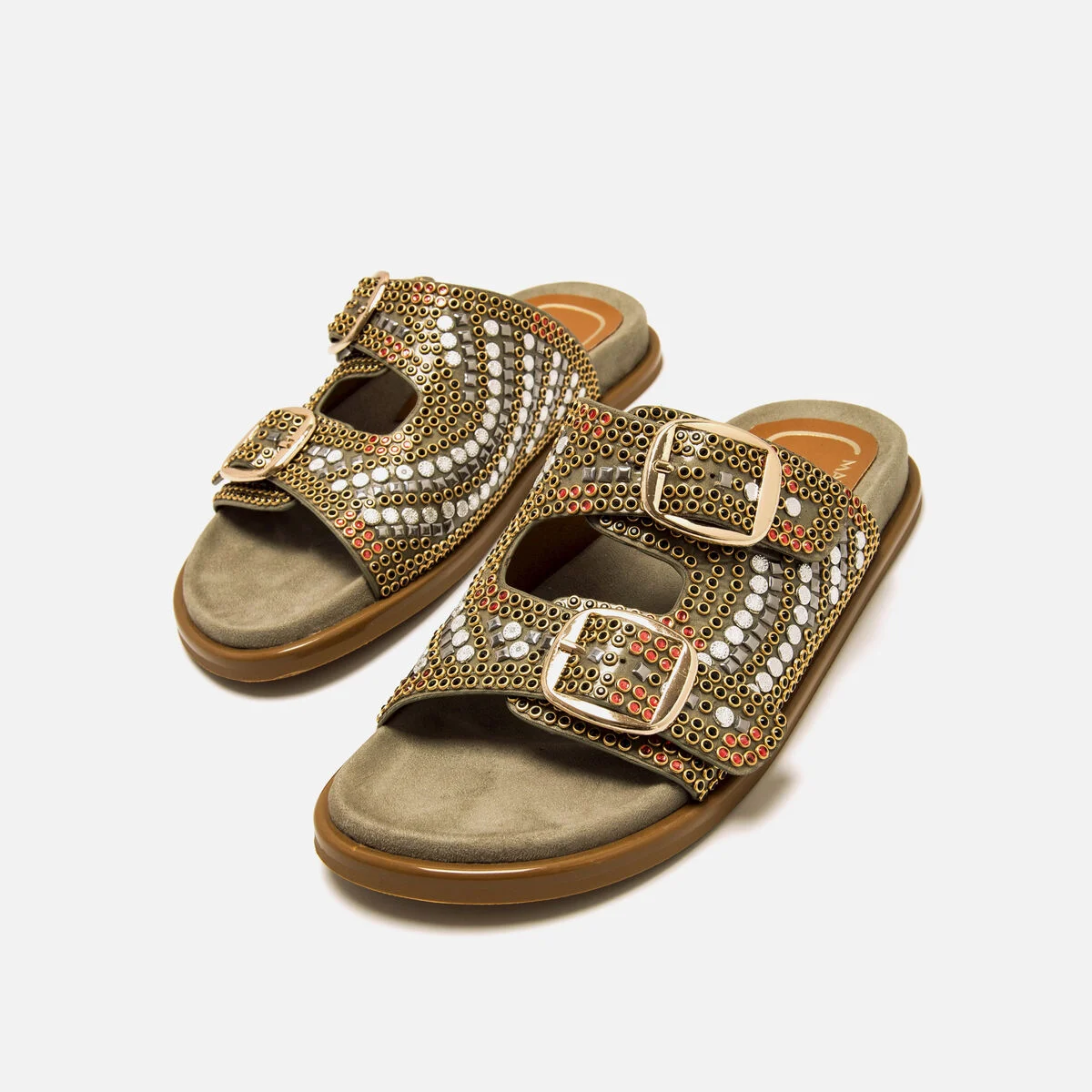 Sandálias FAELLA Mariamare Kakhi 4