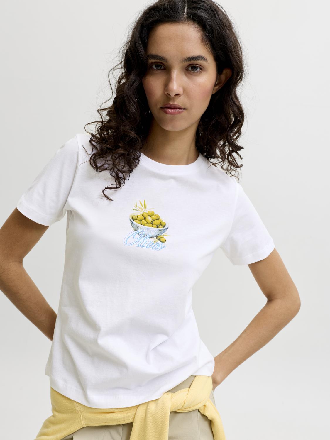 T-shirt CARLY JJXX Bright White 3