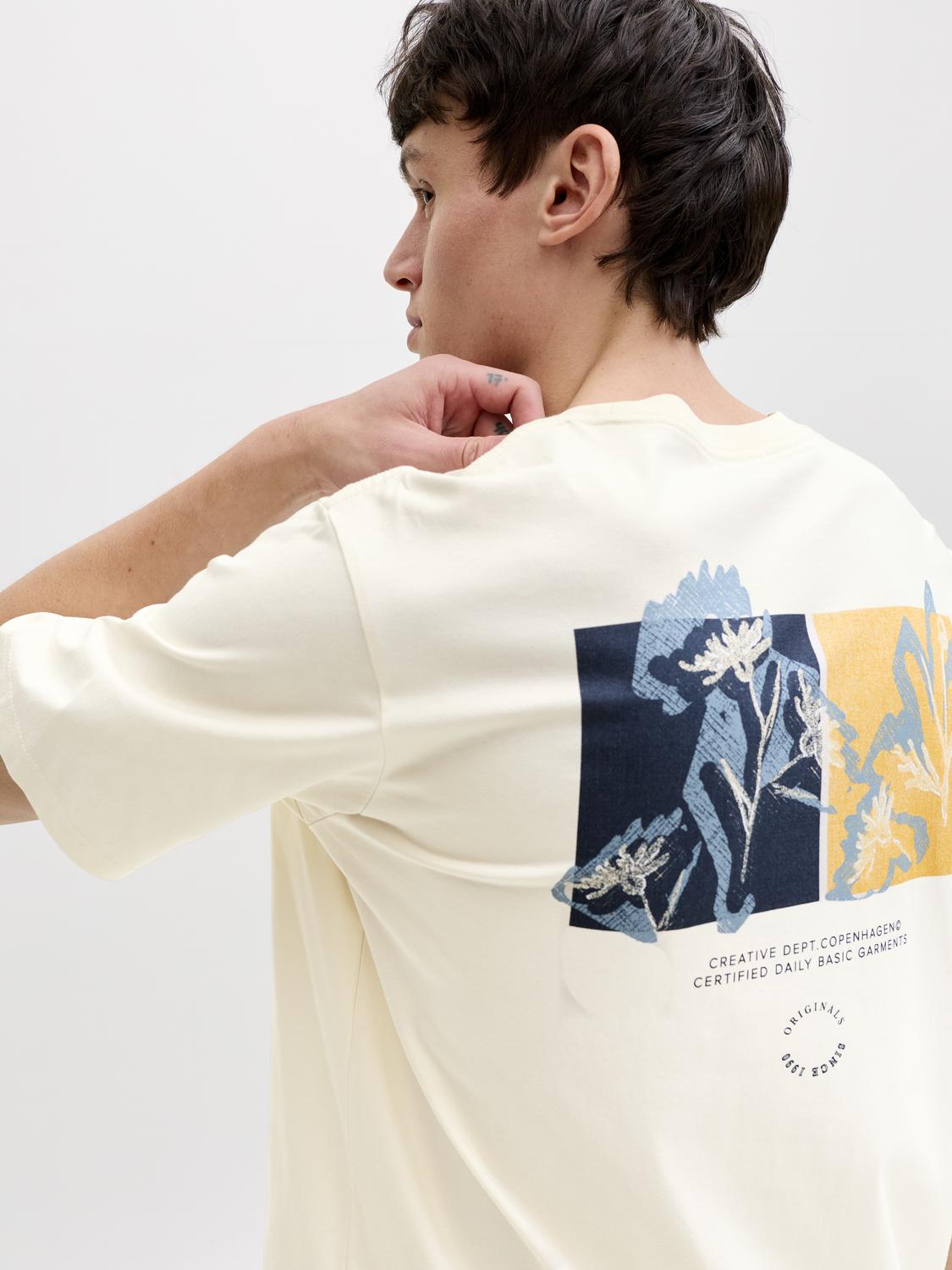 T-shirt MONTAUK Jack&Jones Antique White 3