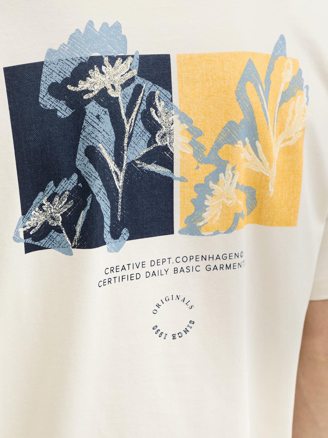 T-shirt MONTAUK Jack&Jones Antique White 1