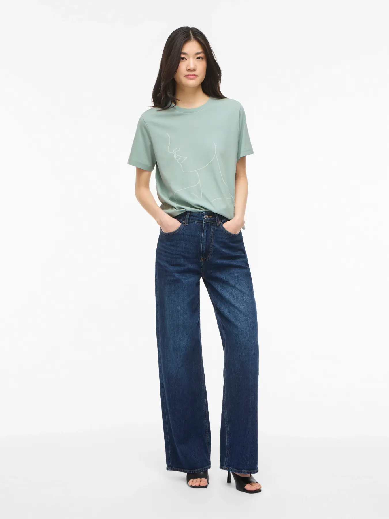 T-shirt SYBILLA Vila Blue Surf 4