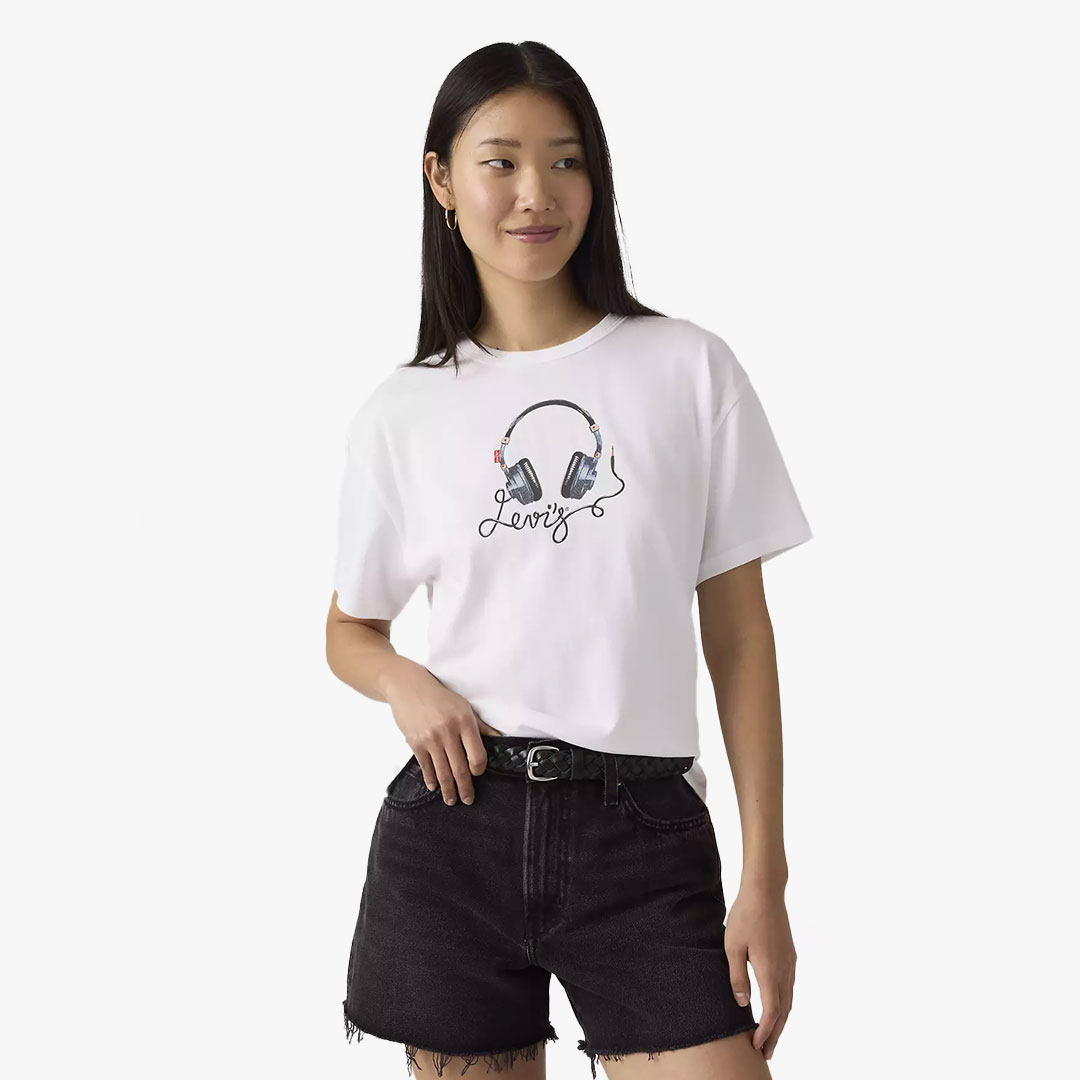 T-shirt VINTAGE Levi's Bright White 2