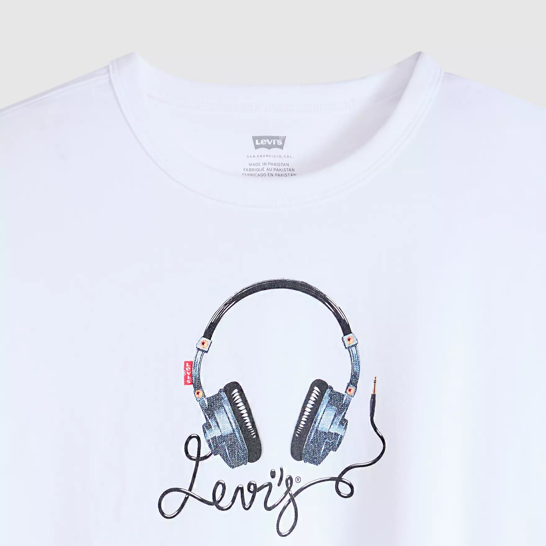 T-shirt VINTAGE Levi's Bright White 5