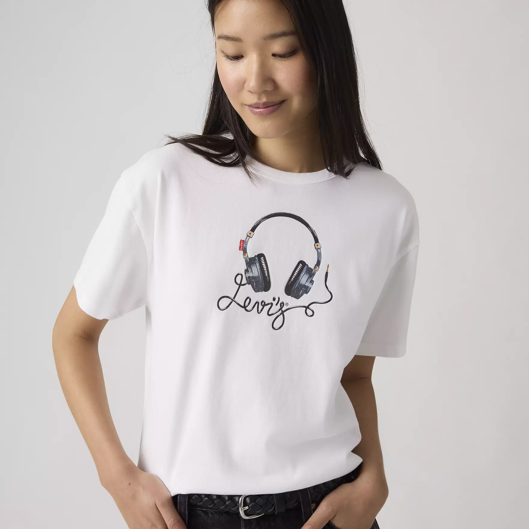 T-shirt VINTAGE Levi's Bright White 3