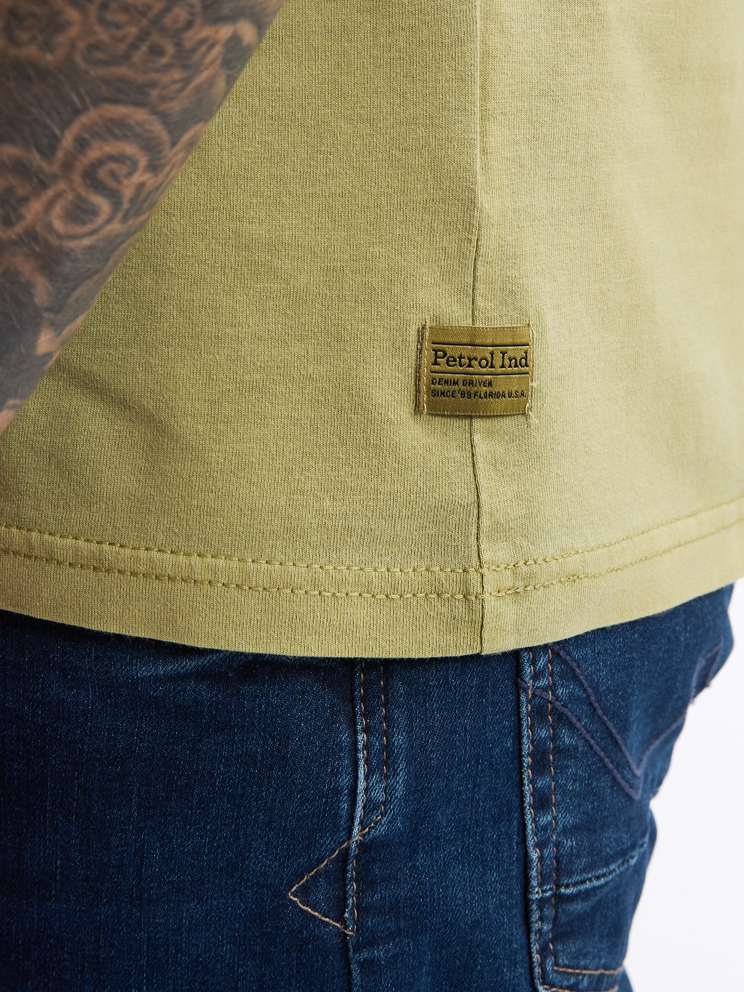 T-shirt TSR617 Petrol Light Pistache 1
