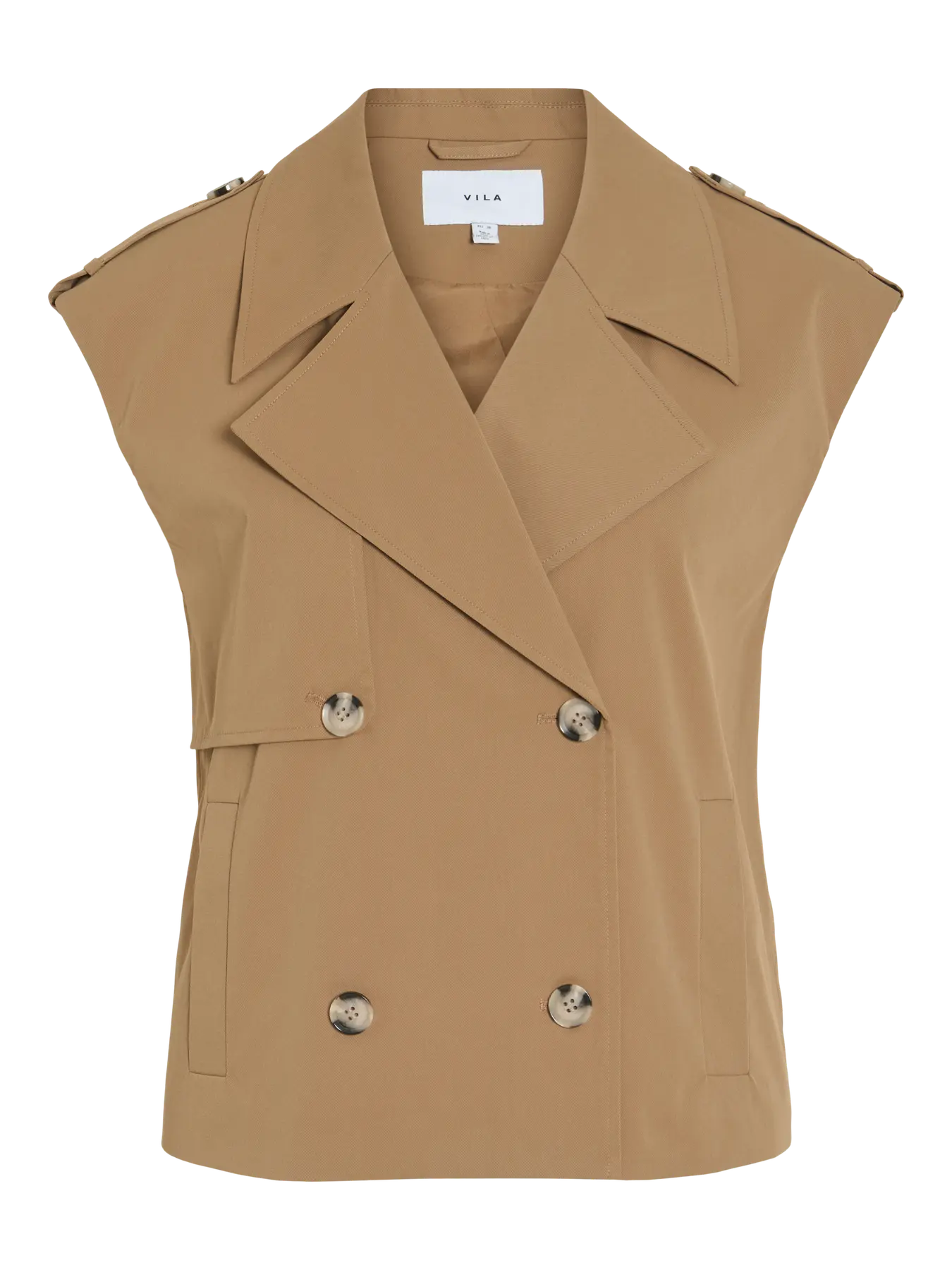 Colete EMELIE Vila Toasted Coconut 3