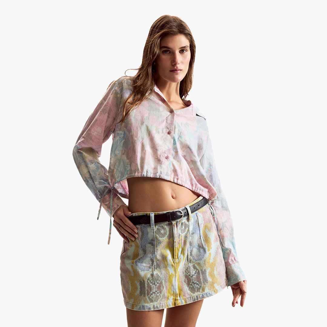 Camisa FLOWERS Desigual Fuscia 0