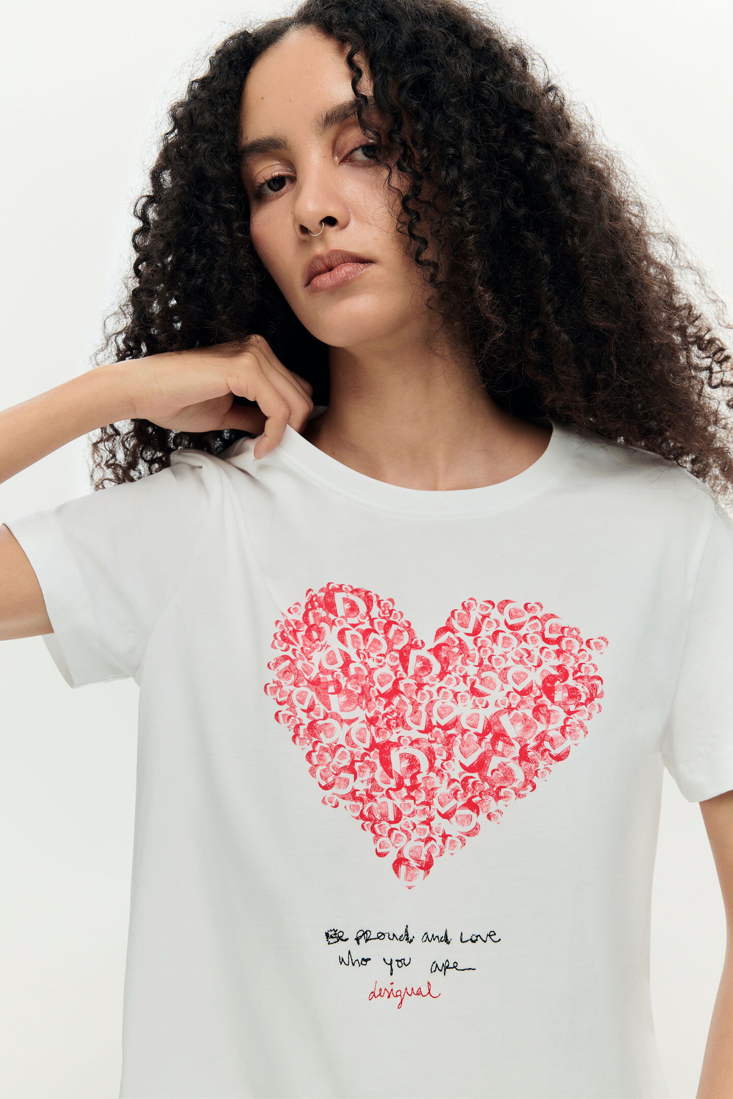 T-shirt HEART Desigual White 3