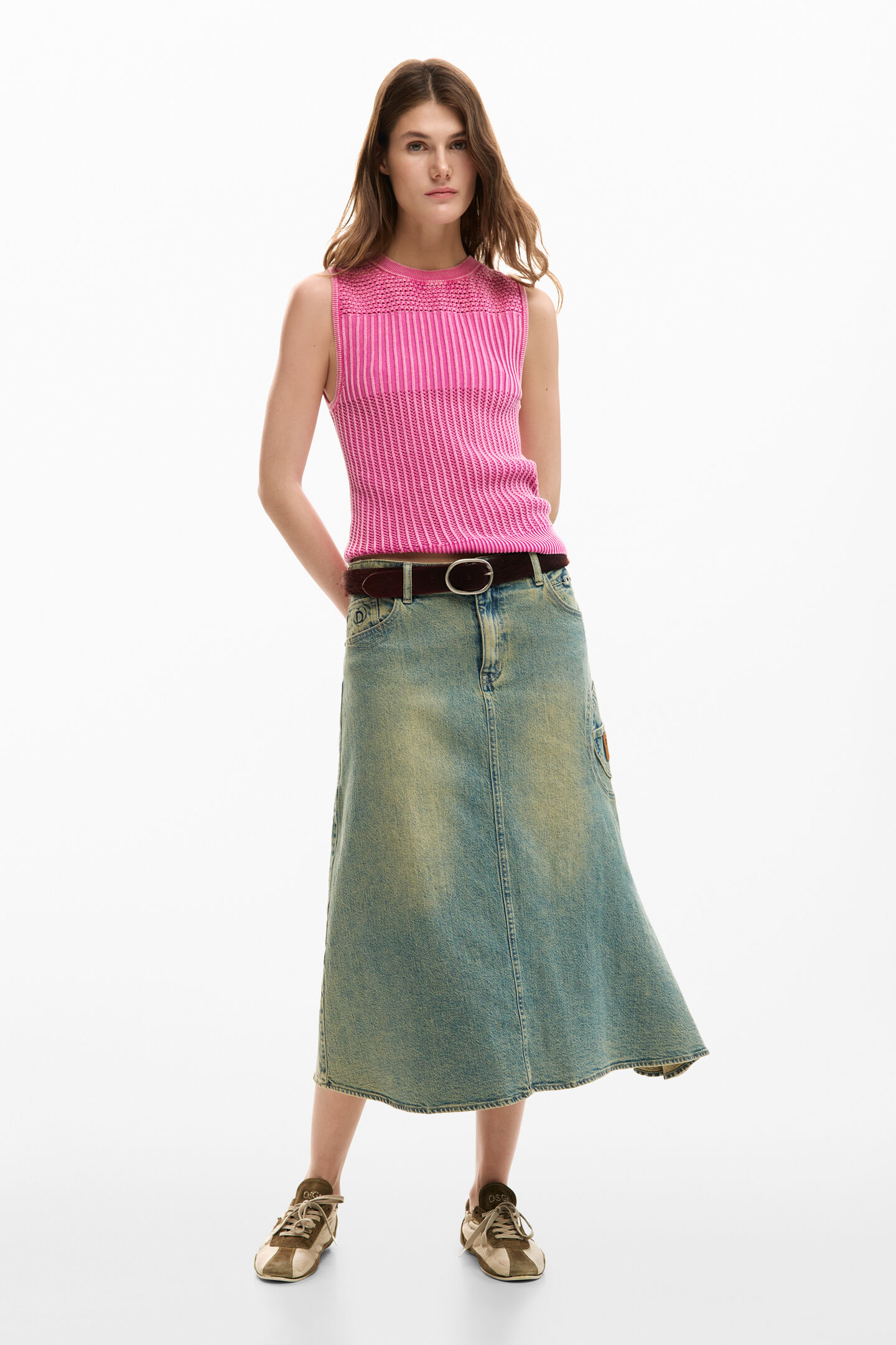 Top ROMA Desigual Fuscia  3