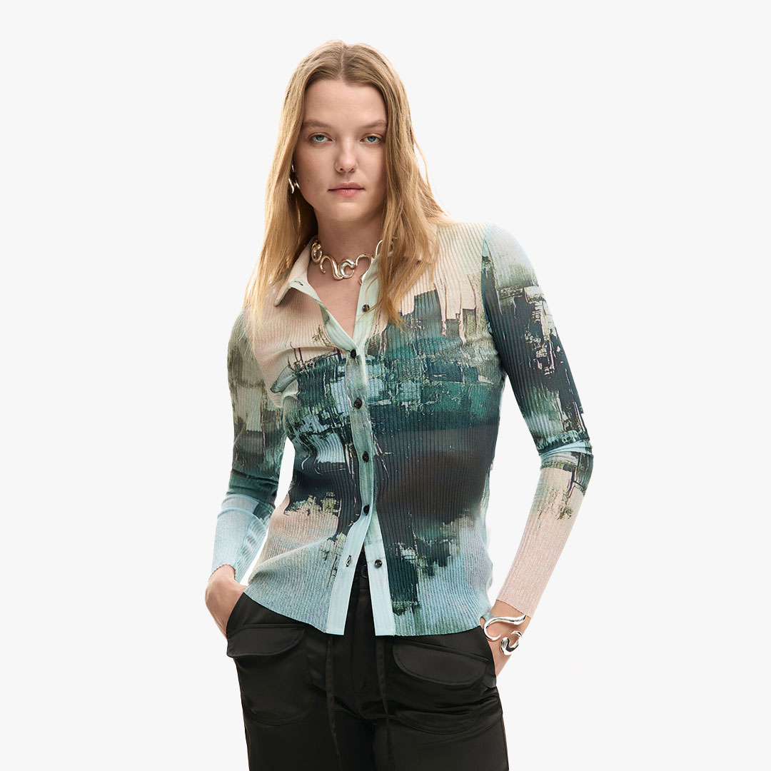 Camisa ROTERDAM Desigual Pastel Grey 0
