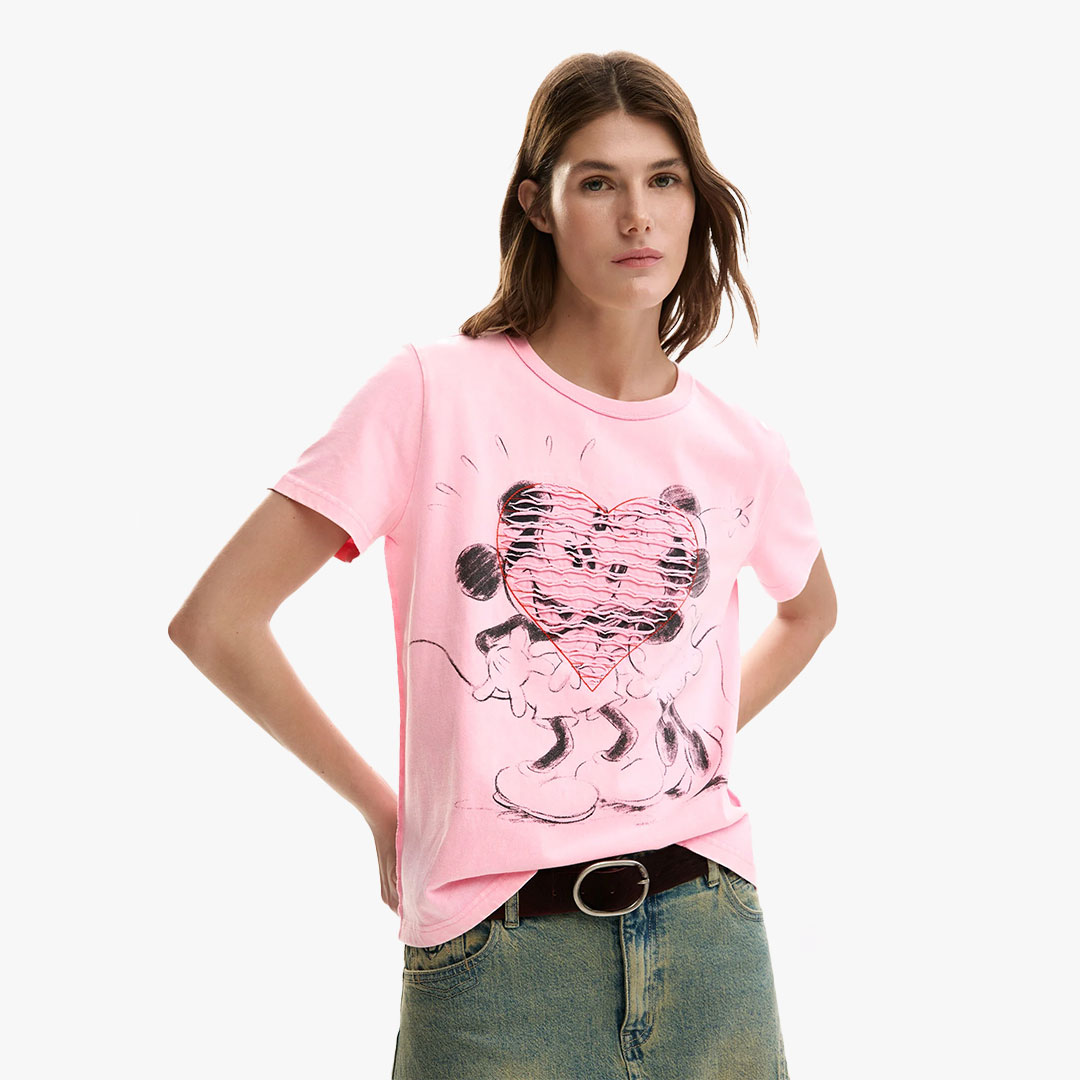 T-shirt MICKEY Desigual Wind Pink 1