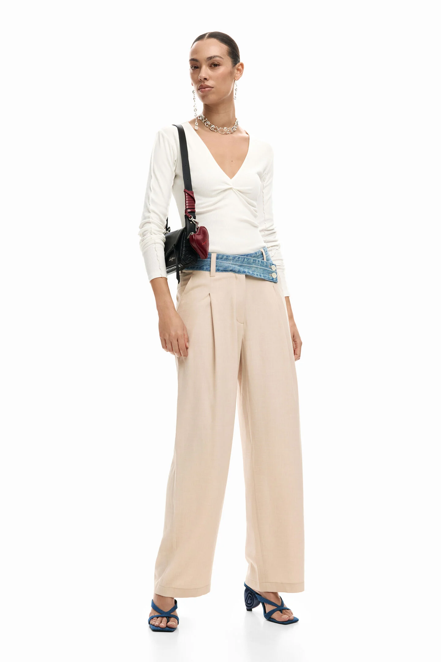 Calças ISIS Desigual Beige 2