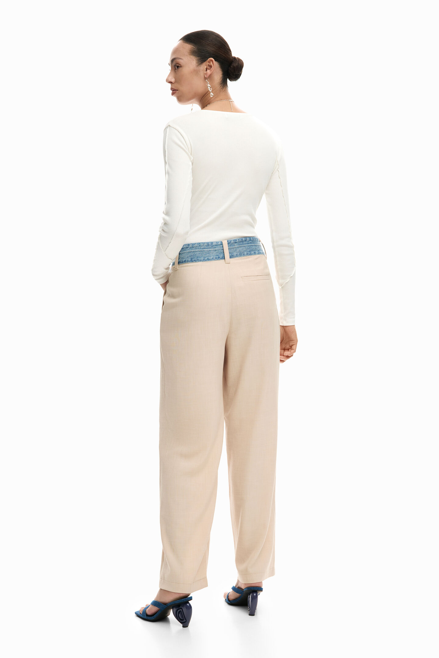 Calças ISIS Desigual Beige 3