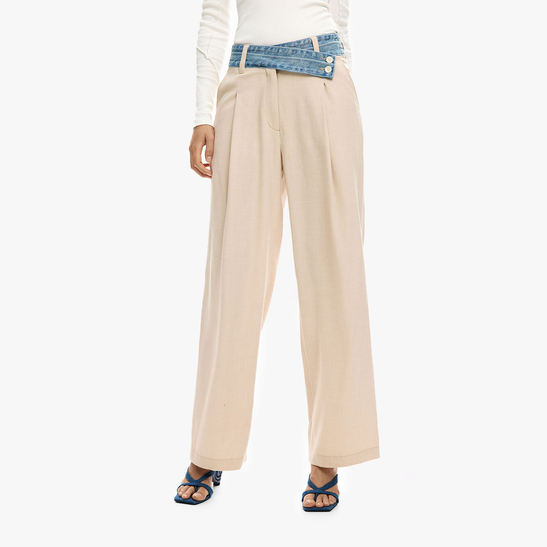Calças ISIS Desigual Beige 0