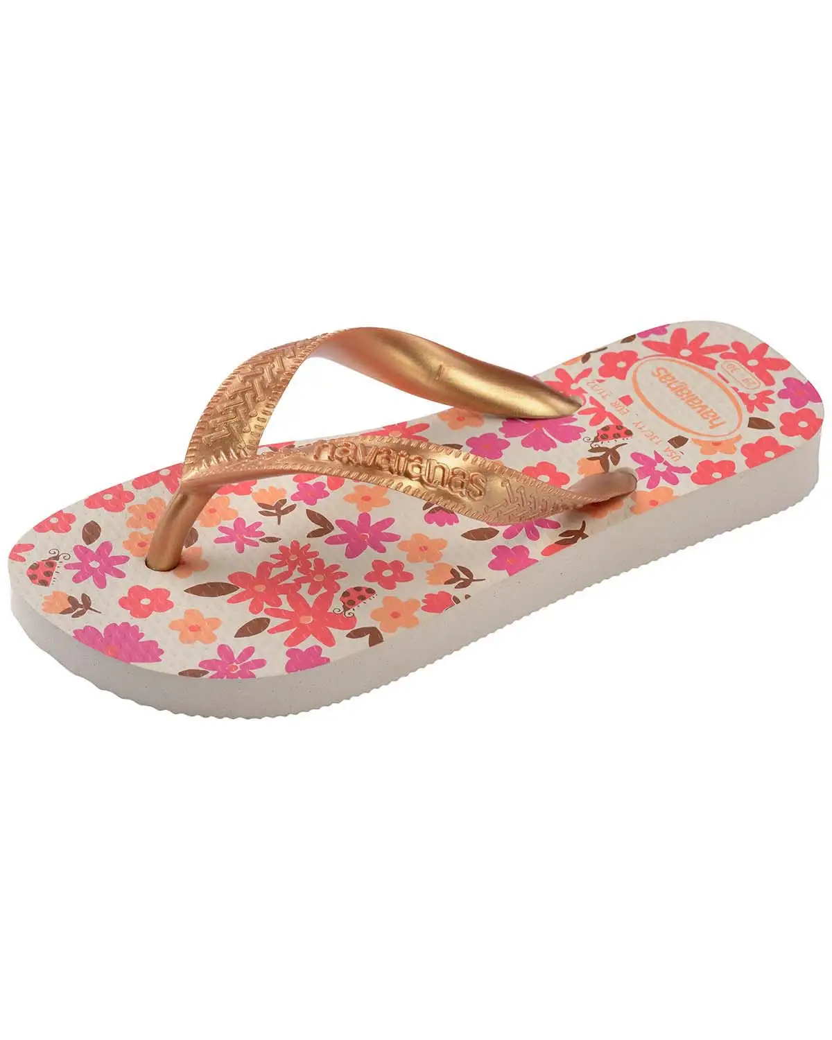 Chinelos FLORES Havaianas Beige 3