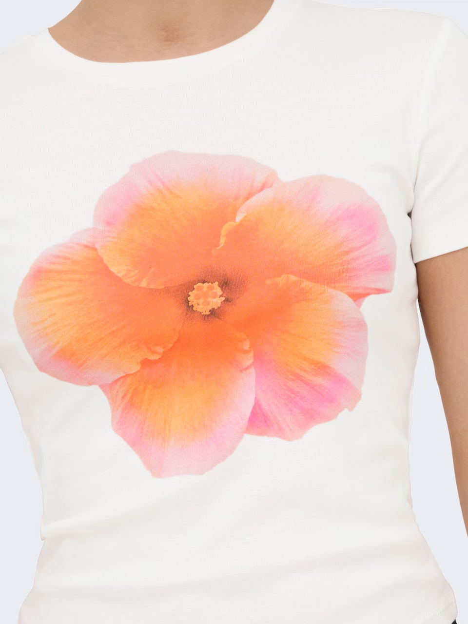 T-shirt PRINCESS Only Orange Flower 4