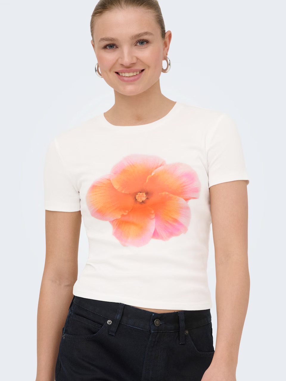 T-shirt PRINCESS Only Orange Flower 6